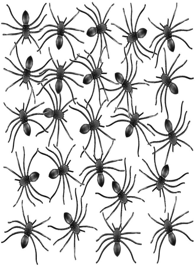 SaktopDeco 24 PCS Black Plastic Spiders Small Scary Realistic Spiders Fake Spider for Bug Party Decorations Insects Prank Joke Props - Image 1