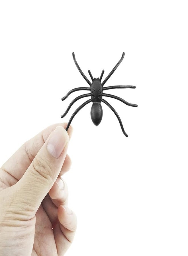 SaktopDeco 24 PCS Black Plastic Spiders Small Scary Realistic Spiders Fake Spider for Bug Party Decorations Insects Prank Joke Props - Image 4