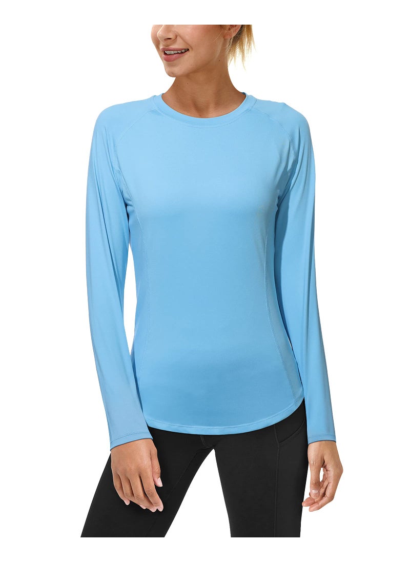 Roadbox Roadbox Womens Long Sleeve UV Sun Protection Shirts UPF 50+ for Workout Swim  - Image 1