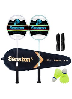 Senston Badminton Rackets Set Of 2 Badminton Set For Outdoor Backyards Gym, Lightweight Badminton Rackets 2 Pack  - Image 1