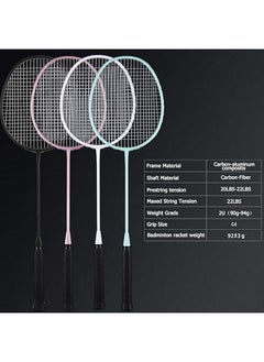 Senston Badminton Rackets Set Of 2 Badminton Set For Outdoor Backyards Gym, Lightweight Badminton Rackets 2 Pack  - Image 3