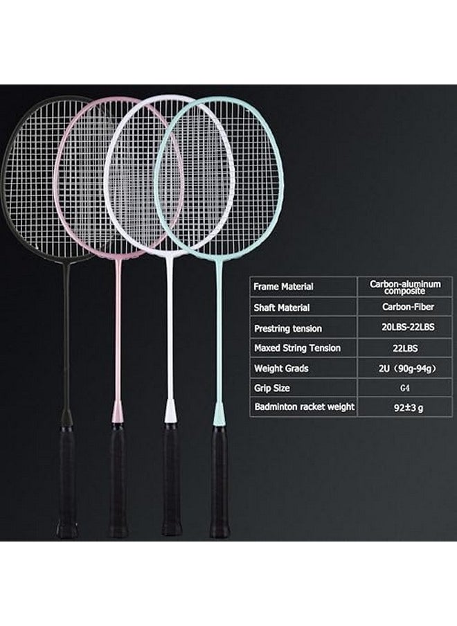 Senston - Badminton Rackets Set Of 2 Badminton Set For Outdoor Backyards Gym, Lightweight Badminton Rackets 2 Pack - Image 1