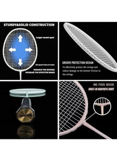 Senston Badminton Rackets Set Of 2 Badminton Set For Outdoor Backyards Gym, Lightweight Badminton Rackets 2 Pack  - Image 5