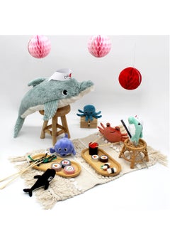 Les Deglingos Tofou Dolphin Mom & Baby Plush Toy - Blue, Soft Corduroy, Eco-Friendly, Ideal for Babies & Toddlers  - Image 5