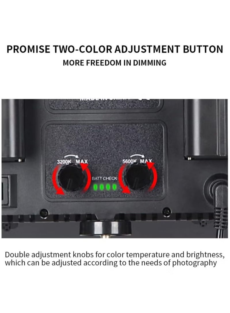 JAJEEK 600 LED Video Light Kit – Rechargeable & Plug-Powered Camera Light, 3200K-5600K Adjustable, Perfect for Video Conferences, Live Streaming, Photography, and Filming - Image 3