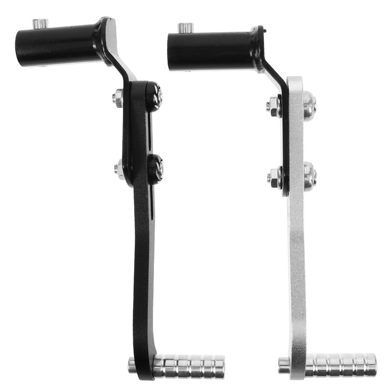 Aluminum Alloy Motorcycle Gear Shifter Lever Replacement 2pcs Set Black Silver - Image 2