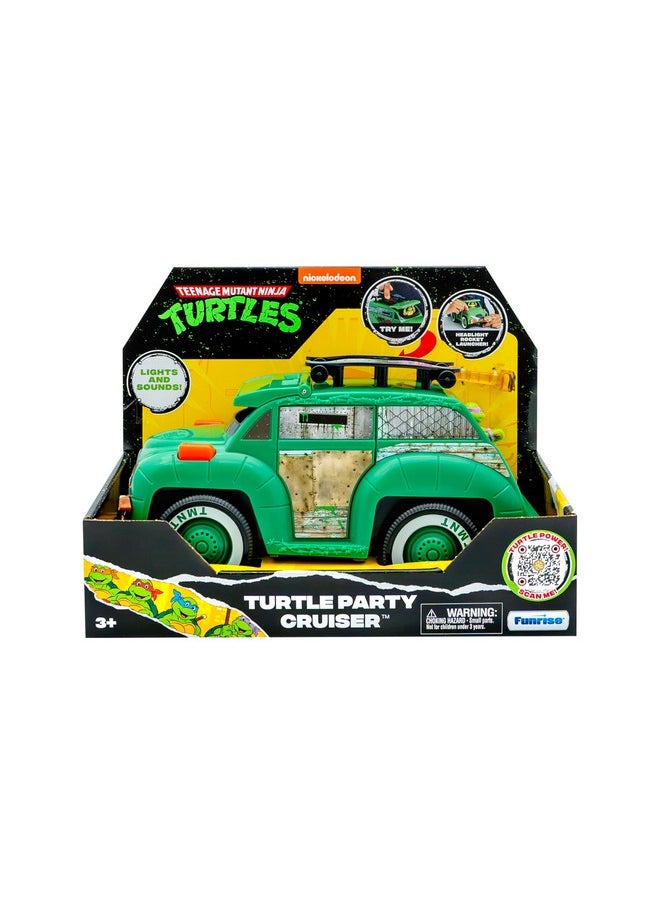Teenage Mutant Ninja Turtles Teenage Mutant Ninja Turtles, Turtle Party Cruiser w/Lights and Sounds, Vintage Styling, Interactive Play, Ages 3+  - Image 5