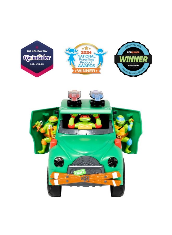 Teenage Mutant Ninja Turtles Teenage Mutant Ninja Turtles, Turtle Party Cruiser w/Lights and Sounds, Vintage Styling, Interactive Play, Ages 3+  - Image 2