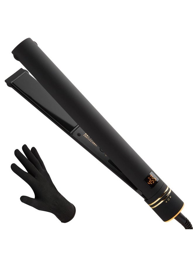 Hot Tools - Pro Artist Black Gold Evolve Ionic Salon Hair Flat Iron ; Longlasting Finish For Straightening Hair (11/4 In) - Image 1