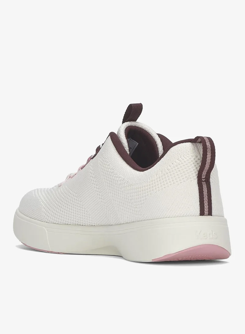 Keds Snow White/Fiery Coral Keds Women's BlissWalk Slip On Athletic Sneaker White for Women | Best Price UAE