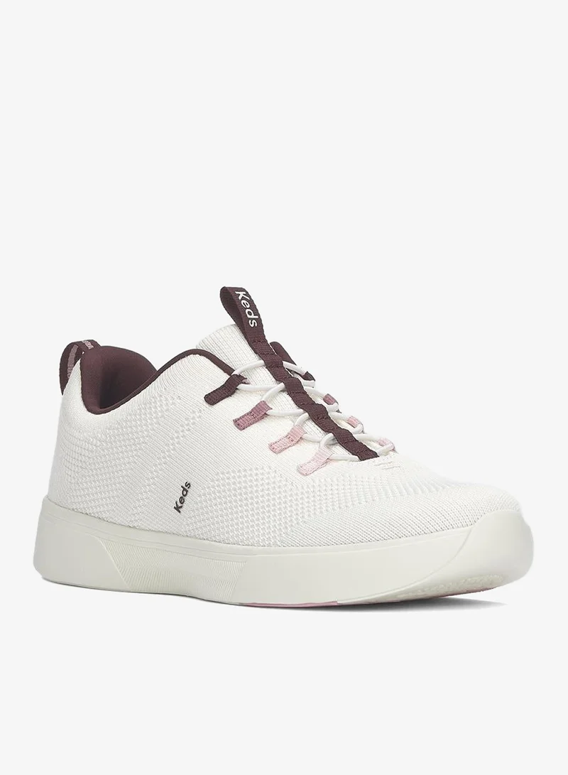 Keds Snow White/Fiery Coral Keds Women's BlissWalk Slip On Athletic Sneaker White for Women | Best Price UAE