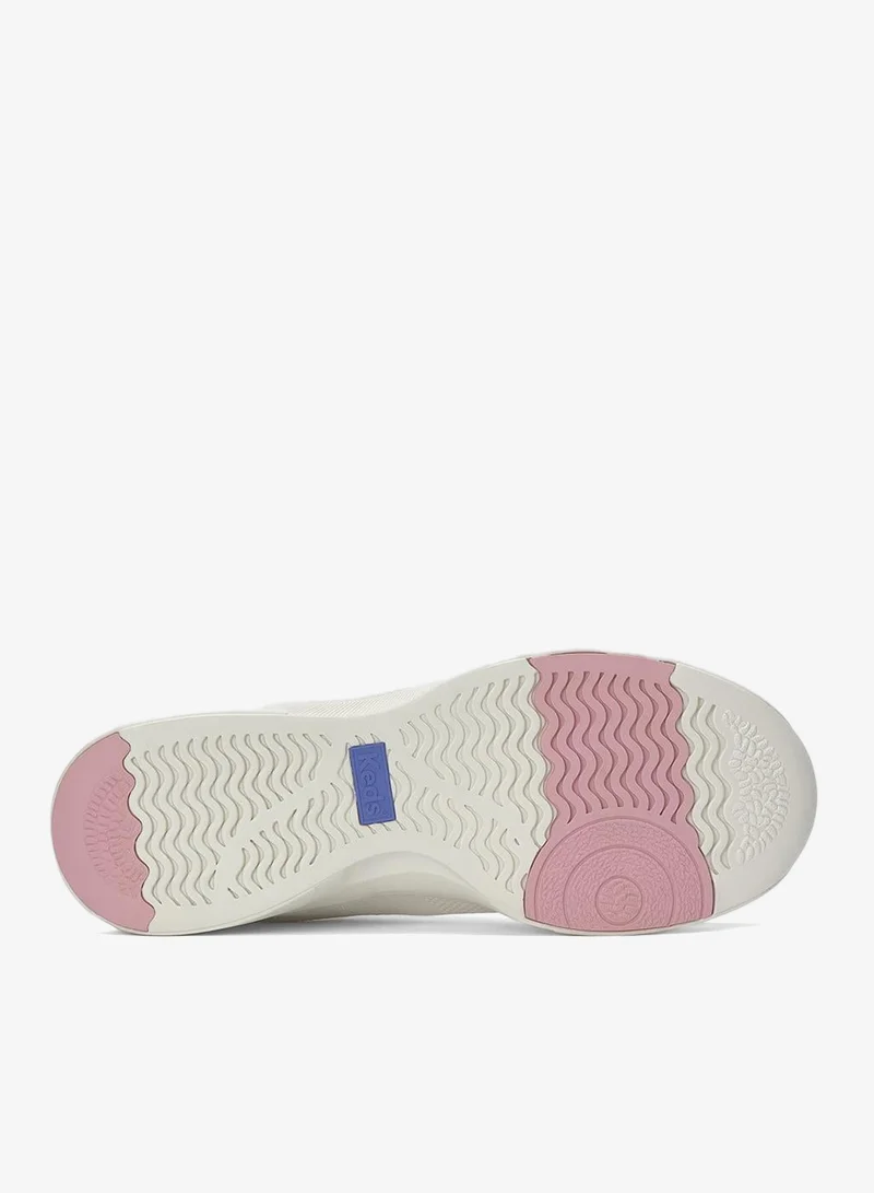 Keds Snow White/Fiery Coral Keds Women's BlissWalk Slip On Athletic Sneaker White for Women | Best Price UAE