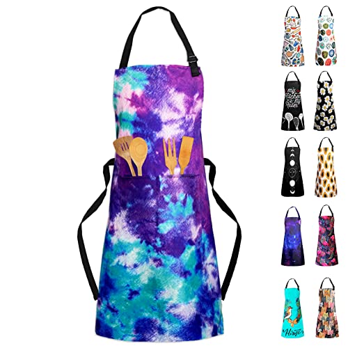 Sosolong Adjustable Waterproof Apron, Apron with 2 Pockets Cooking Kitchen Aprons for Women Men Chef, Adult Gifts - Image 1