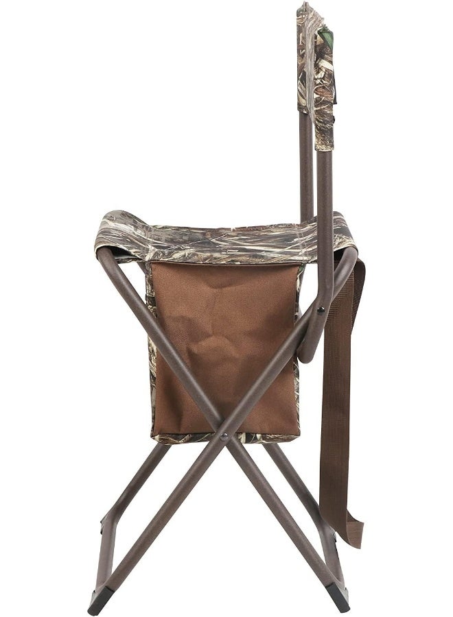 Timber Ridge TIMBER RIDGE PORTAL Multifunctional Foldable Outdoor Chair Portable Fishing Stool with Storage Pocket, Camouflage  - Image 4