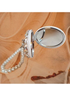 Generic Compact Girls' Mirror with Keychain – Stylish Design, Lightweight, Easy to Carry Anywhere, Medium Size Perfect for Handbags  - Image 3