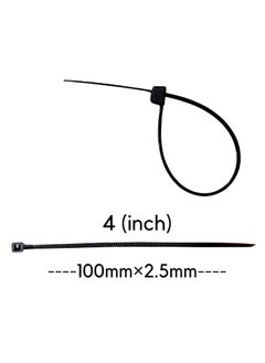 OVG OVG Nylon Self Locking Cable Ties Black 100 mm 25 mm 4 Inch Pack of 500 Pcs Heavy Duty Strong Zip Ties Teeth Grip Fastener Organizer Tie  - Image 2
