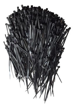 OVG OVG Nylon Self Locking Cable Ties Black 100 mm 25 mm 4 Inch Pack of 500 Pcs Heavy Duty Strong Zip Ties Teeth Grip Fastener Organizer Tie  - Image 1