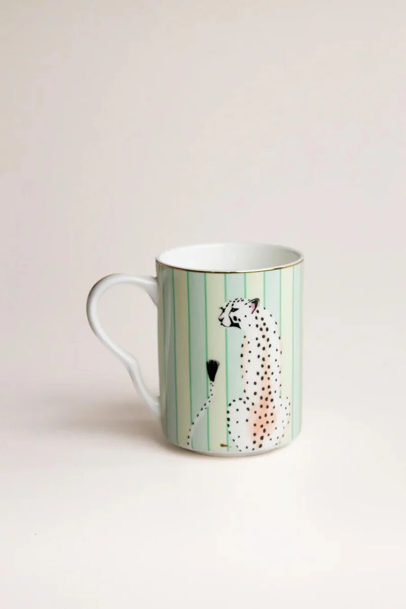 YVONNE ELLEN Medium Mug Cheetah