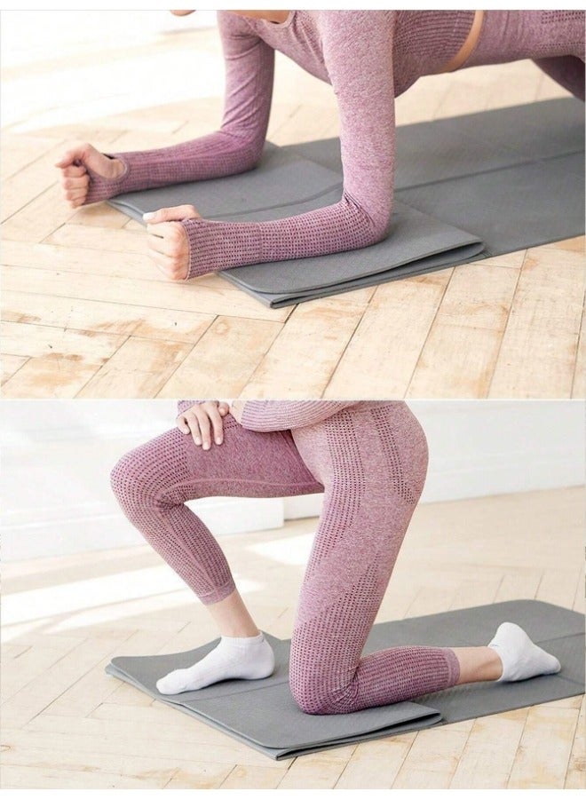 ShebSheb Foldable Yoga Mat Sport Mat Lightweight And 6mm Thick TPE Yoga Mat Non Slip For Yoga Pilates Fitness Workouts Travel - Image 5
