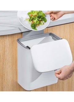 Generic White Wall Mounted Bin Portable Hotel Home and Kitchen Trash Can Plastic Garbage Bin Small Waste Bin Hanging Trash Can  - Image 4