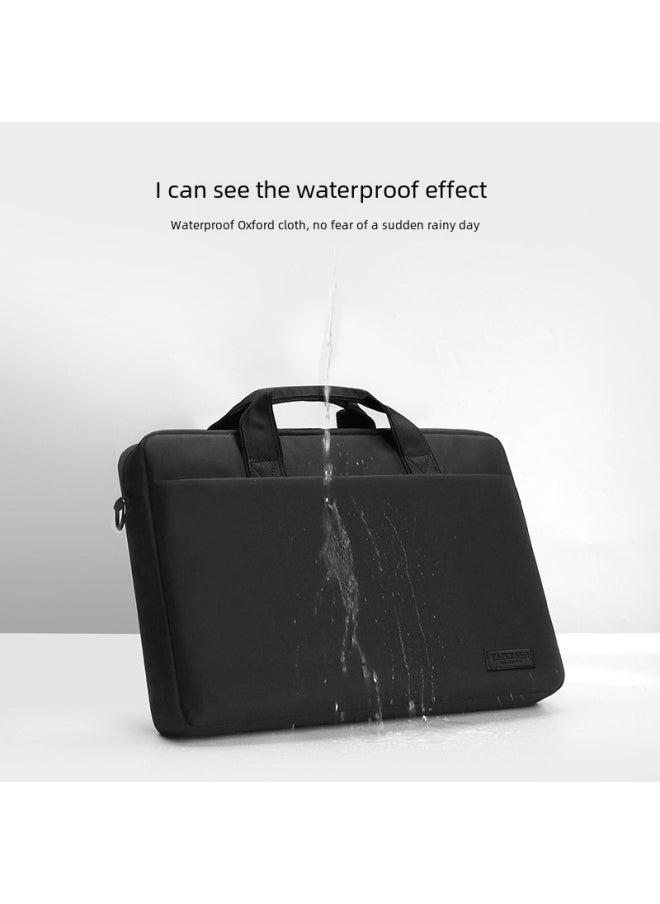 حقيبة كمبيوتر محمول لأجهزة Apple Macbook13.3 لهواوي 14 لينوفو Xiaomi 15.6 بوصة - اللون: سعة كبيرة [قطن سميك مقاوم للصدمات] - مع شريط سحب وحزام كتف - مسحوق وردي - الأبعاد: 14 بوصة