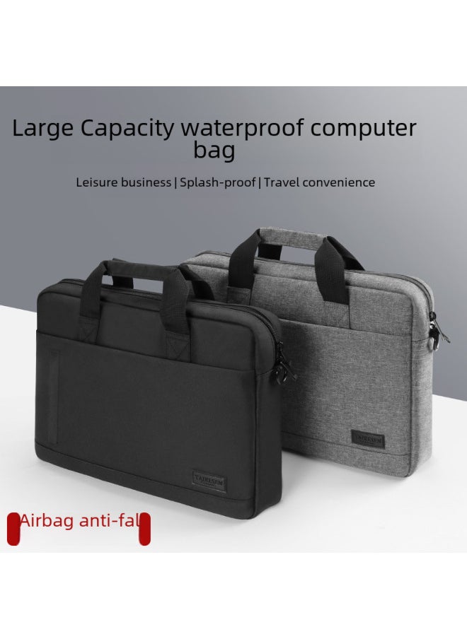 حقيبة كمبيوتر محمول لأجهزة Apple Macbook13.3 لهواوي 14 لينوفو Xiaomi 15.6 بوصة - اللون: سعة كبيرة [قطن سميك مقاوم للصدمات] - مع شريط سحب وحزام كتف - مسحوق وردي - الأبعاد: 14 بوصة