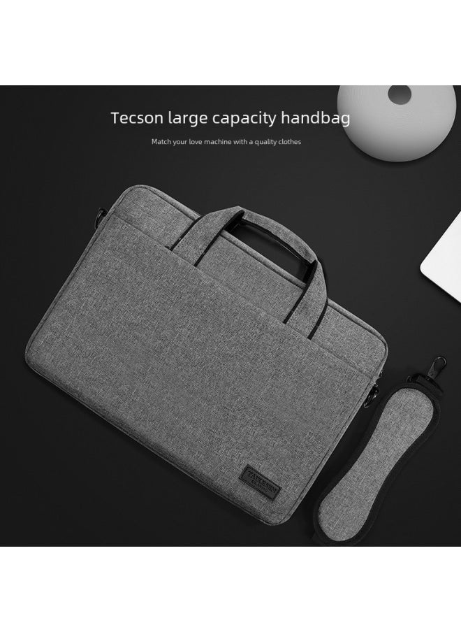 حقيبة كمبيوتر محمول لأجهزة Apple Macbook13.3 لهواوي 14 لينوفو Xiaomi 15.6 بوصة - اللون: سعة كبيرة [قطن سميك مقاوم للصدمات] - مع شريط سحب وحزام كتف - مسحوق وردي - الأبعاد: 14 بوصة