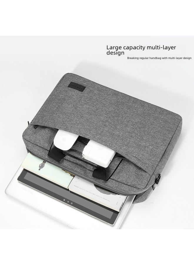 حقيبة كمبيوتر محمول لأجهزة Apple Macbook13.3 لهواوي 14 لينوفو Xiaomi 15.6 بوصة - اللون: سعة كبيرة [قطن سميك مقاوم للصدمات] - مع شريط سحب وحزام كتف - مسحوق وردي - الأبعاد: 14 بوصة