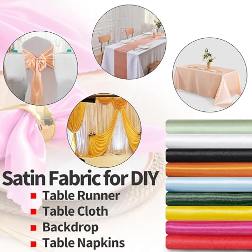 Filloxy Plain Silky Shine Satin Fabric Material for Fashion Design Stitching Multiple Use Includes Dress, Pillow Cover, Designer Cloths, Home Decor Material - 44" Hight (Yellow, 1 Meter) - Image 5