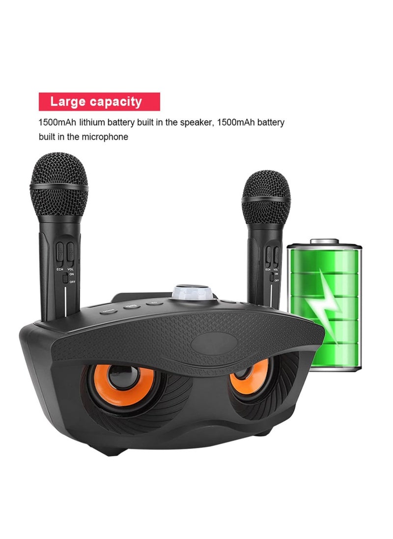 ELTRAZONE Portable Karaoke Machine with Bluetooth Speaker & 2 Wireless Microphones – Perfect for Home Parties, Adults & Kids – Black - Image 5