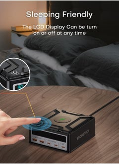 Excefore USB Charging Station, 260W 5-Port Fast USB C Charging Station, 140W PD3.1 USB C GaN Charger with LCD Display, Wireless Charger, Desktop USB Charging Hub for MacBook Pro/Air, iPad, for iPhone, Samsung  - Image 5