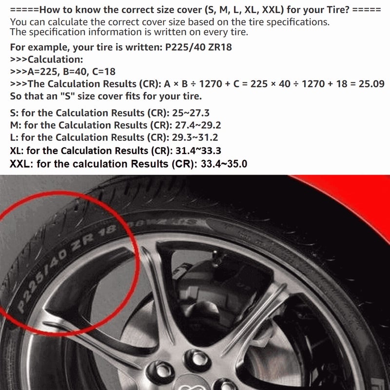 Generic TRIBONES for Jeep Spare Tire Cover, No Camera Hole, Spare Wheel Protector for Jeep JL Wrangler Compass Cherokee Car, Trailer, RV, Truck, SUVs (S: 205/65R15, 215/60R16)  - Image 2