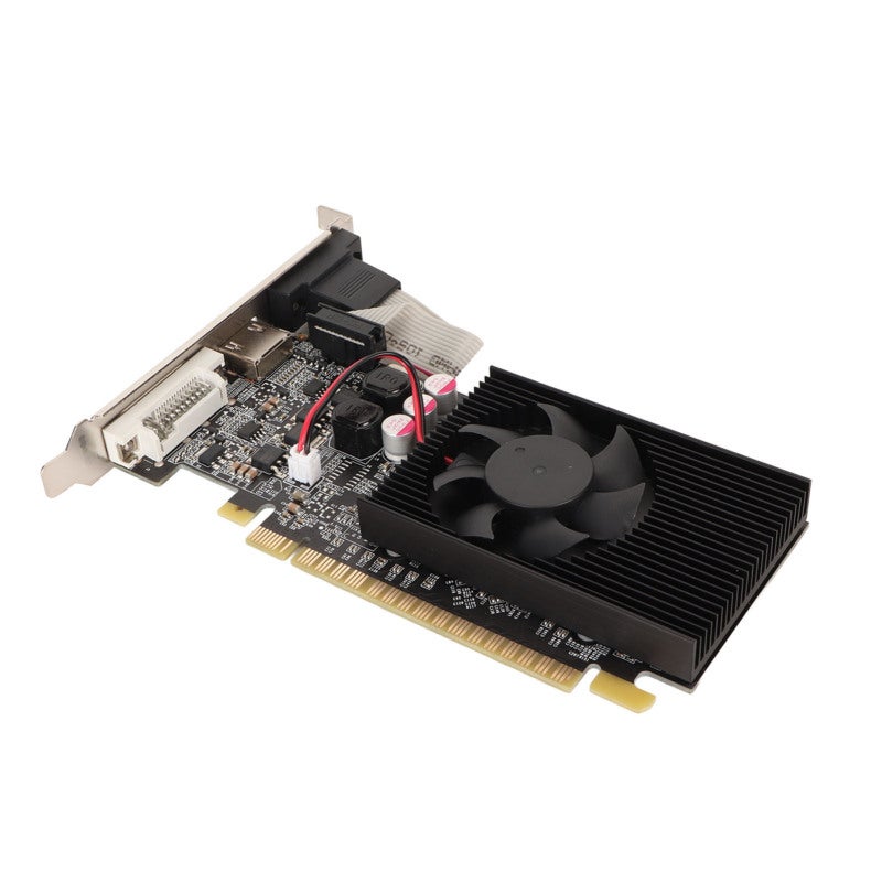 بطاقة رسوميات ذاكرة DDR3 بسعة 2 جيجابايت وأداء مستقر - مع مدفأة تبريد و واجهات متعددة - بطاقة رسومية مستقلة لمحبي ألعاب أجهزة الكمبيوتر المكتبية - Image 1