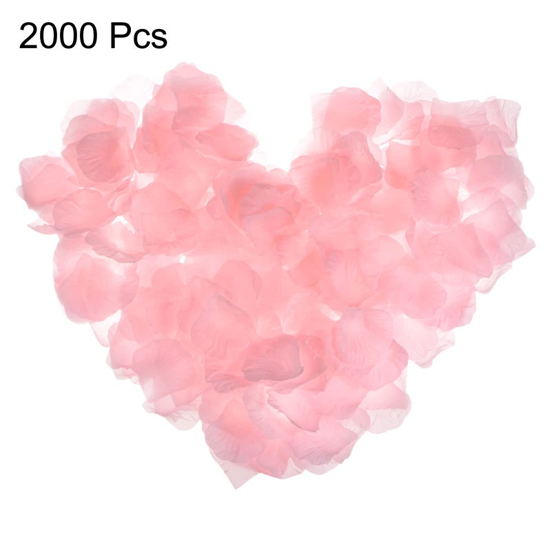 MECCANIXITY Silk Artificial Flower Rose Petals  Light Pink Wedding Faux Flowers 2 Inch x 2 Inch for Wedding Centerpieces  Party Decoration Pack of 2000 - Image 3