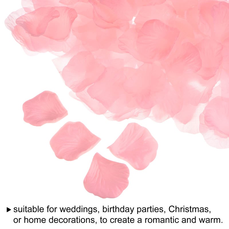 MECCANIXITY Silk Artificial Flower Rose Petals  Light Pink Wedding Faux Flowers 2 Inch x 2 Inch for Wedding Centerpieces  Party Decoration Pack of 2000 - Image 5