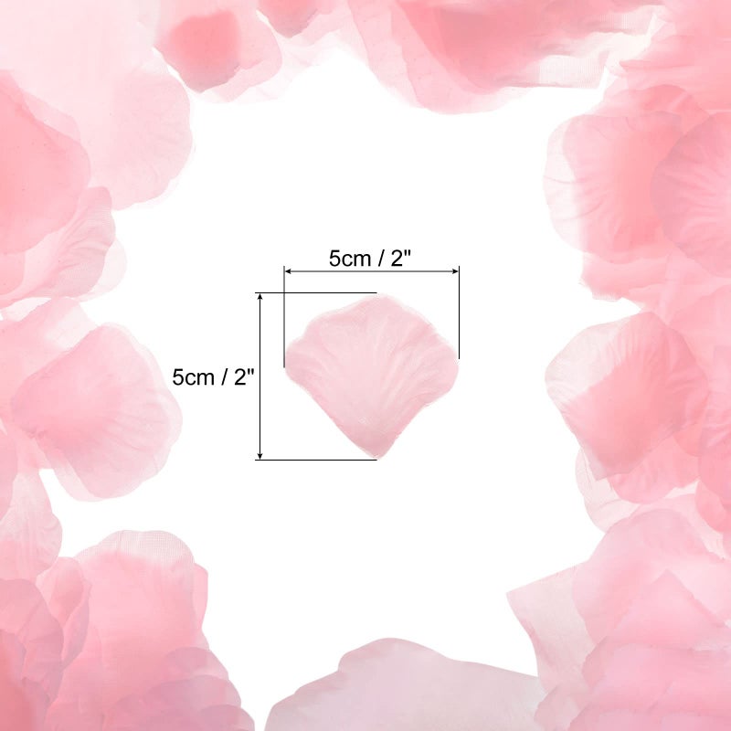 MECCANIXITY Silk Artificial Flower Rose Petals  Light Pink Wedding Faux Flowers 2 Inch x 2 Inch for Wedding Centerpieces  Party Decoration Pack of 2000 - Image 2