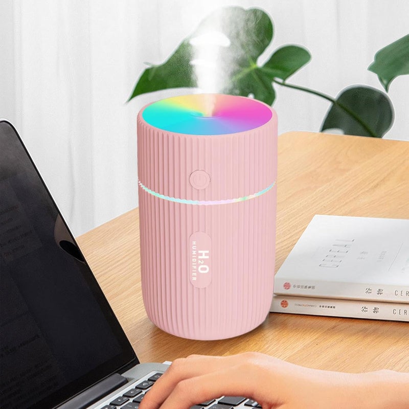 ويندفورج كرافت مرطب هواء للسيارة | مرطب هواء ملون قابل لإعادة الشحن عبر منفذ USB | موزع محمول للزيوت العطرية، موزع زيوت عطرية، وضعان للرذاذ، مرطبات رذاذ سعة 220 مل للسيارة والمنزل - Image 3