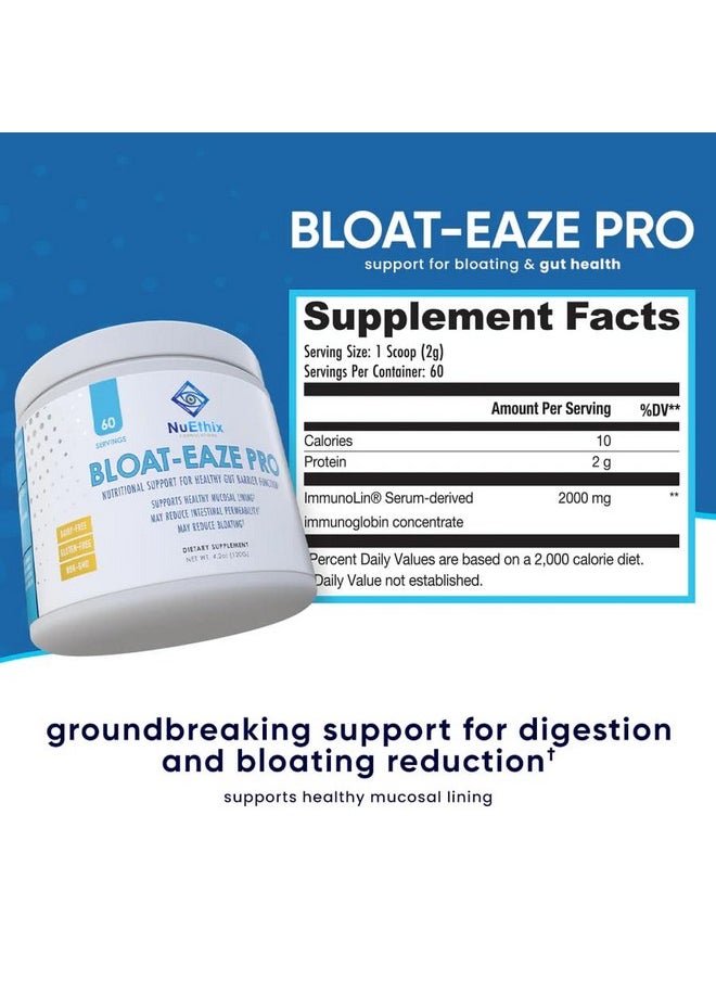 NuEthix Formulations - NuEthix Formulations Bloat Eaze Pro Support for Gut Barrier Function Dietary Supplement, 60 Servings - Image 1