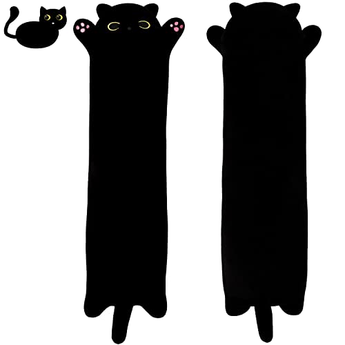 SNOWOLF Long Cat Plush Cute Black Cat Stuffed Animals 43inch Soft Plushies Body Pillow Kitten Plush Throw Pillow Kawaii Big Plush Doll Toys Gift for Kids Girlfriend Birthday 110cm433inch - Image 1