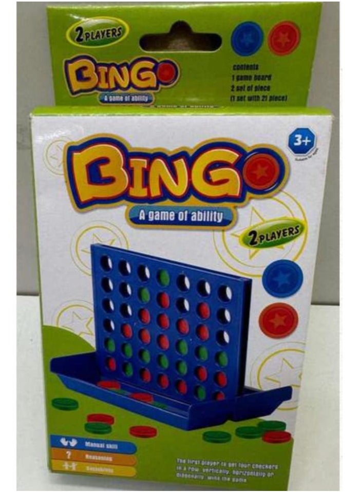 Bingo Connect 4 plastic game for children aged 3 years and above for entertainment and increasing concentration 