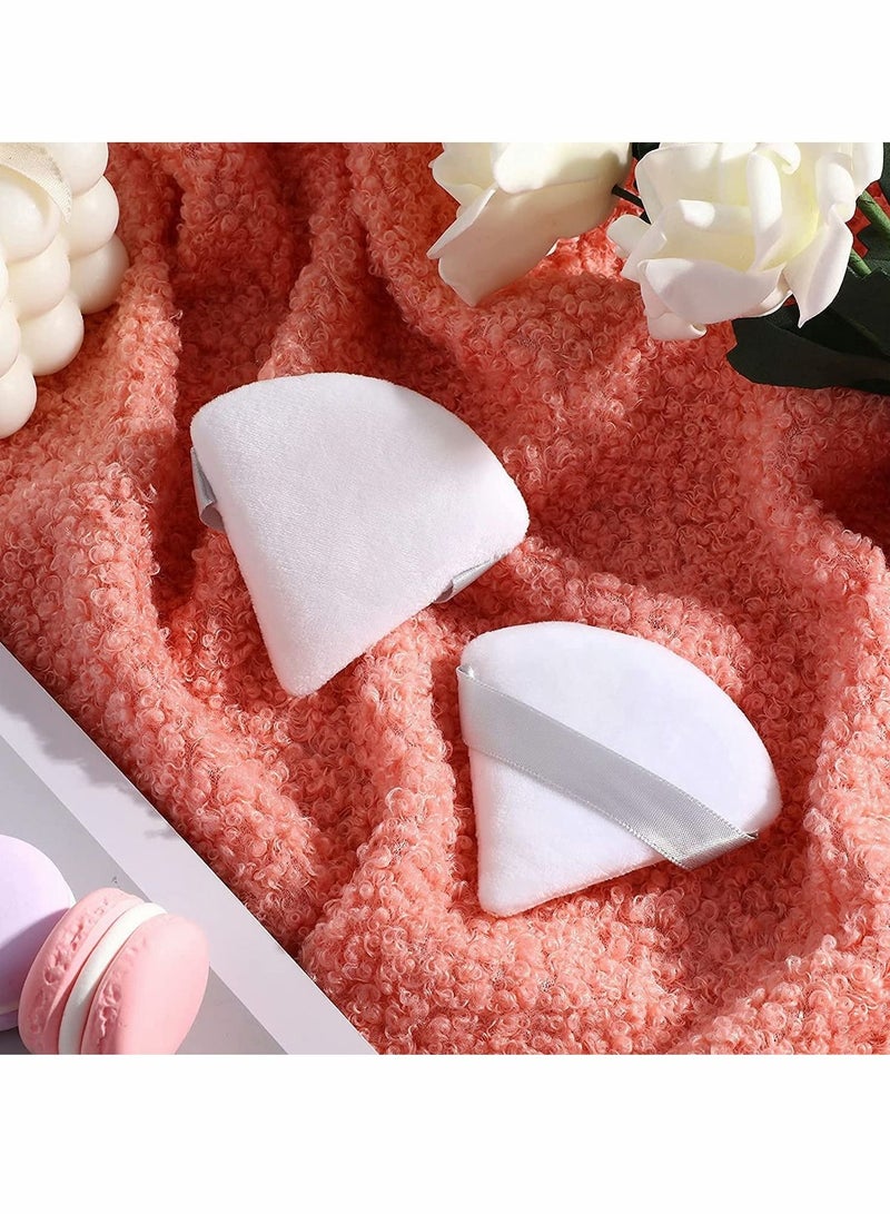 Excefore 10 pieces Triangle Makeup Puff Pure Cotton Powder Puff Soft Cosmetics Puff Mineral Powder Puff Wet Dry Makeup Tool - Image 4