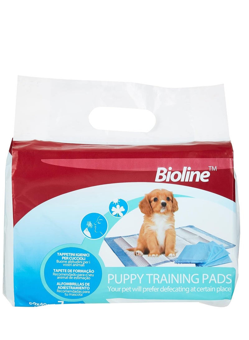 Bioline وسادات تدريب الجراء من بيولين 50 قطعة قابلة للامتصاص ومضادة للتسرب من الأقمشة غير المنسوجة (60x40 سم) - Image 1