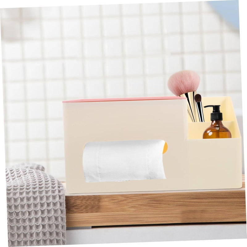 Pink Tissue Box Cover With Side Slot For Stylish Napkin Storage In Bathroom Or Desktop - Image 5