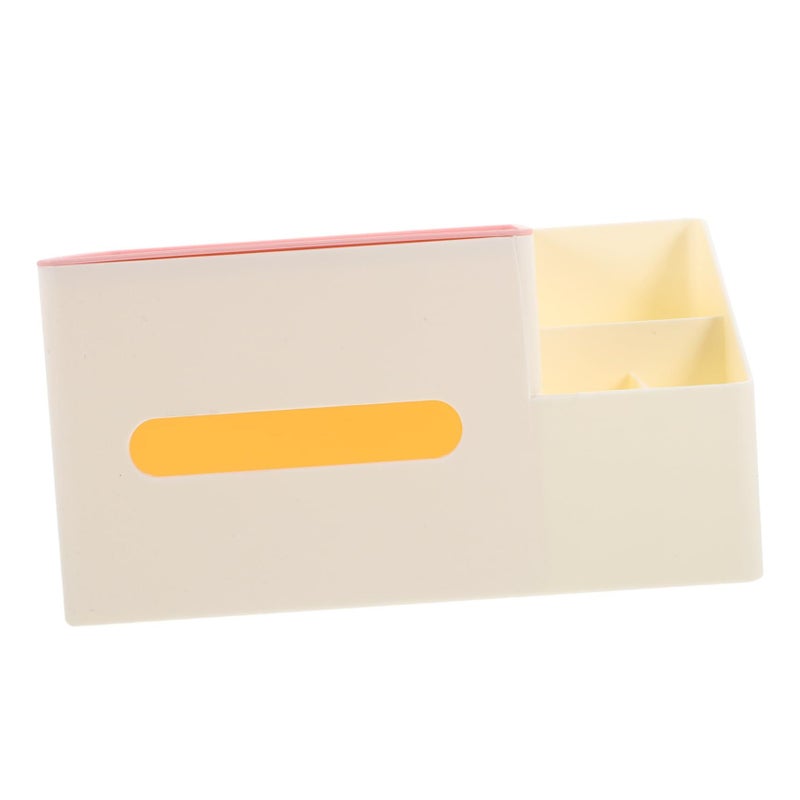 Pink Tissue Box Cover With Side Slot For Stylish Napkin Storage In Bathroom Or Desktop - Image 2