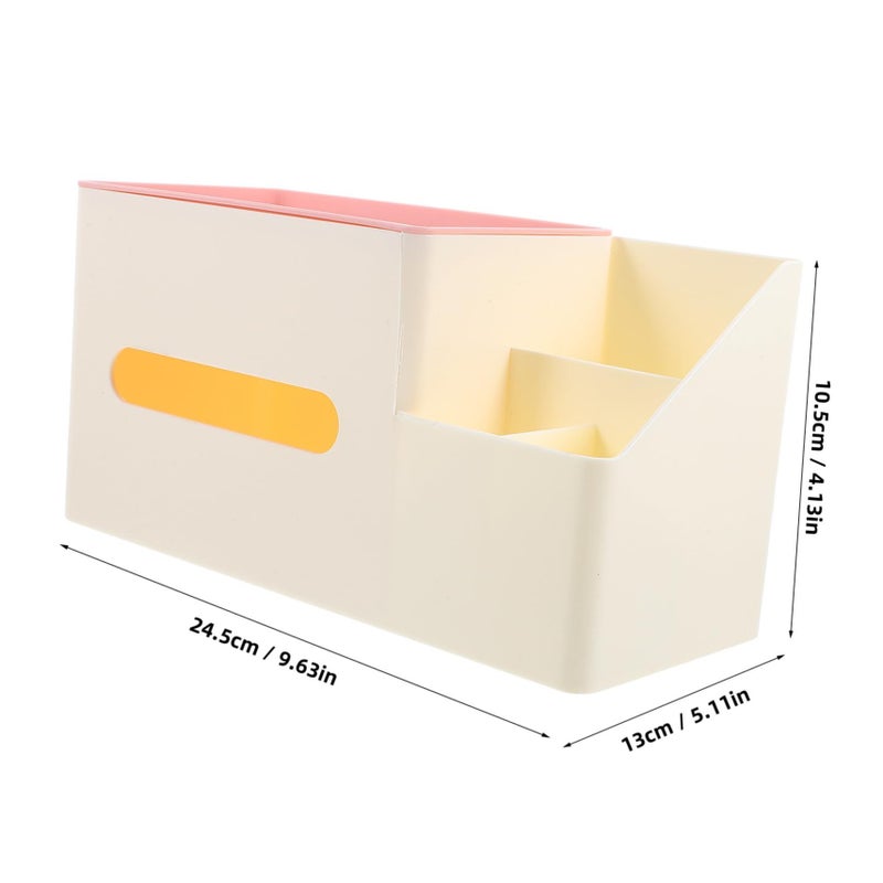 Pink Tissue Box Cover With Side Slot For Stylish Napkin Storage In Bathroom Or Desktop - Image 3