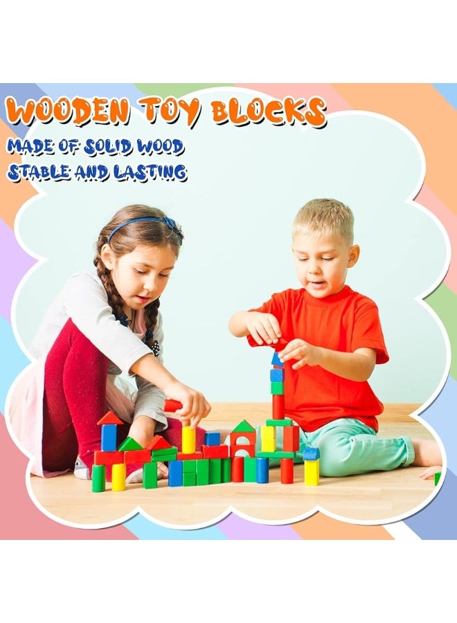 Sotiff 140 Pcs Mini 3D Shapes for Teaching, Wood Geometric Solids, Geometric Shapes 3D Shape Blocks, Classroom Manipulatives for Elementary School for Kids Geometry Math Kindergarten Preschool Learning - Image 4