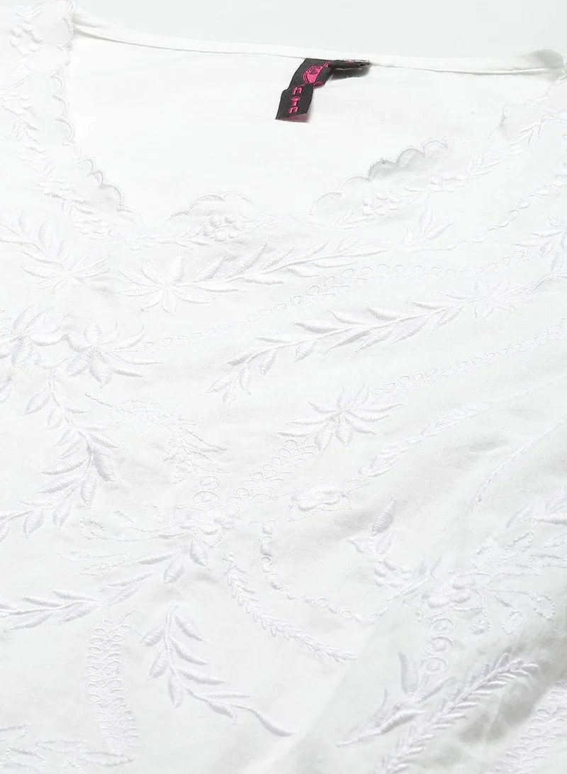 آي شين تونيك أبيض قطني % بتصميم ذاتي للنساء