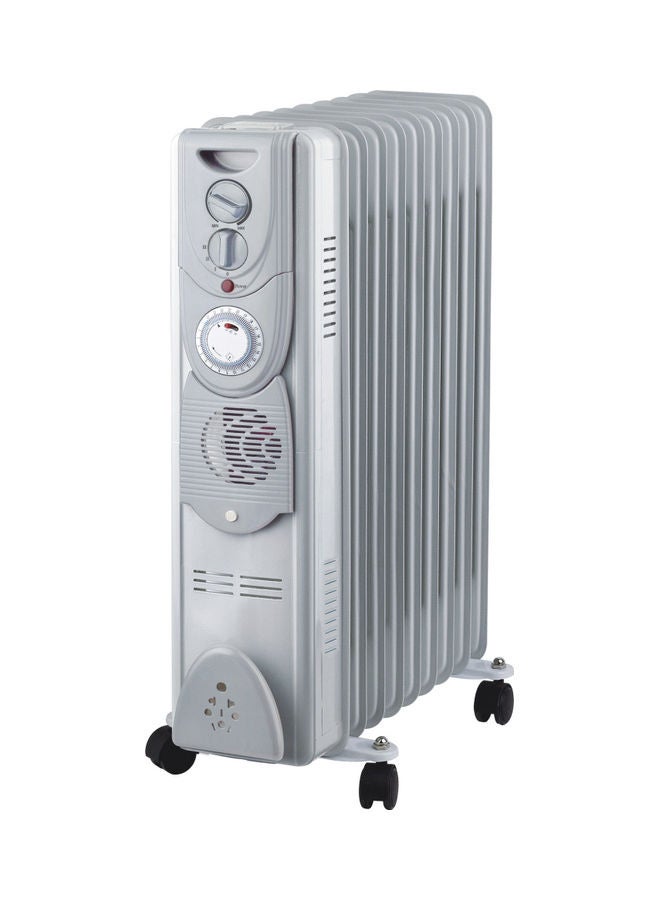 كراون لاين سخان 11 فتحة للرادياتير بالزيت 220-240 فولت 24 ساعة مؤقت 2500 W HT-244 أبيض - Image 1