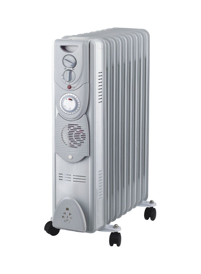 كراون لاين سخان 11 فتحة للرادياتير بالزيت 220-240 فولت 24 ساعة مؤقت 2500 W HT-244 أبيض - Image 4