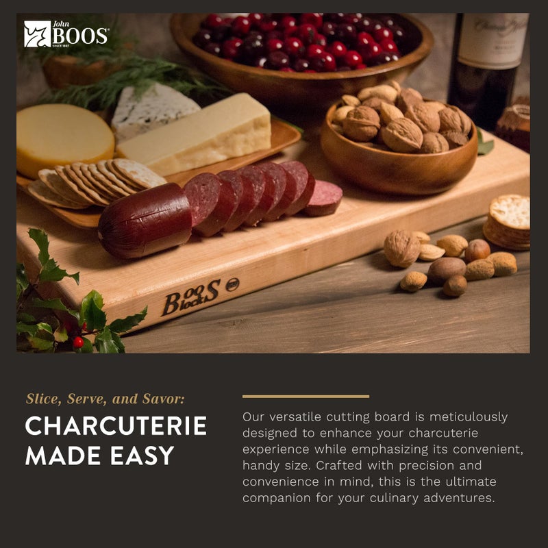 John Boos Block Reversible Wood Cutting Board w/Oil Finish, R-Board, 20"x15"x1.5", Maple - Image 4